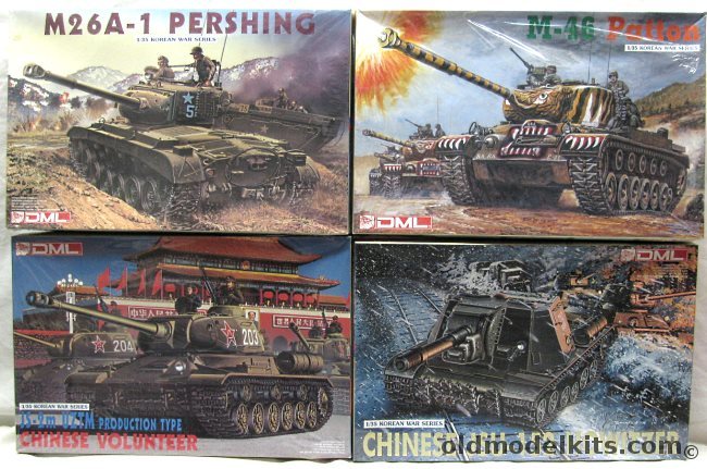 DML 1/35 6805 M-46 Patton / 6801 M26 A-1 Pershing / 6804 JS-2M UZTM Production Type / 6803 Chinese JSU-152 Howitzer plastic model kit